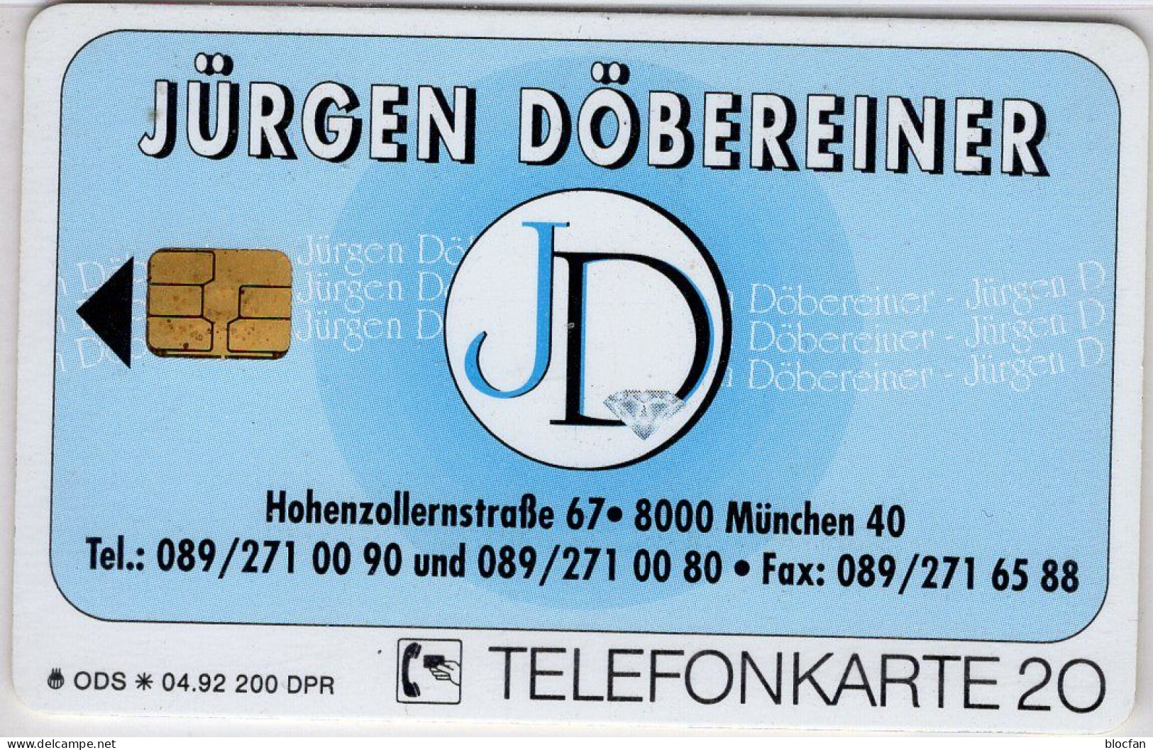 Hollywood Calling TK N*04/1992 200Expl.(O 071) ** 90€ Visitenkarte Marketing Döbereiner München TC VIP Phonecard Germany - V-Series : VIP Y Tarjetas De Visita