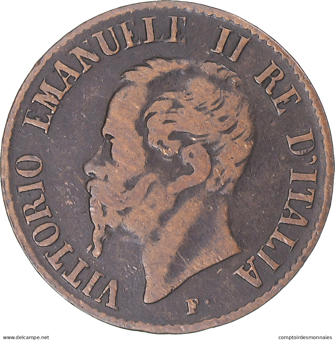 Monnaie, Italie, Centesimo, 1861, Milan, TB, Cuivre, KM:1.1 - 1861-1878 : Victor Emmanuel II