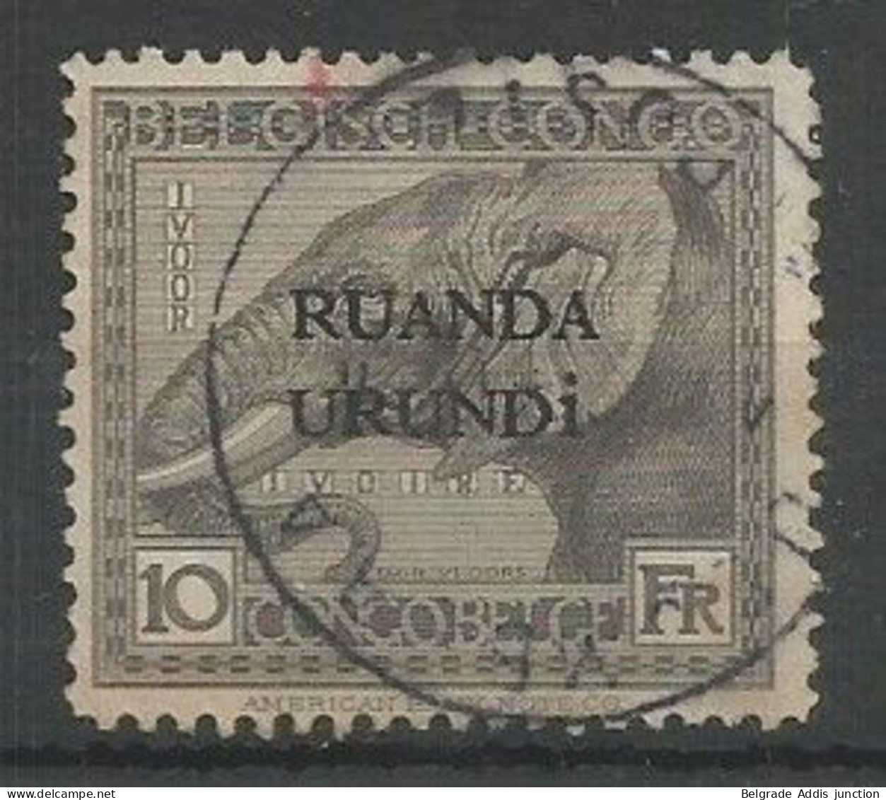 Ruanda Urundi Belgique Congo Belge COB 61 Type Vloors Surchargé Oblitéré Used 1924 - Oblitérés