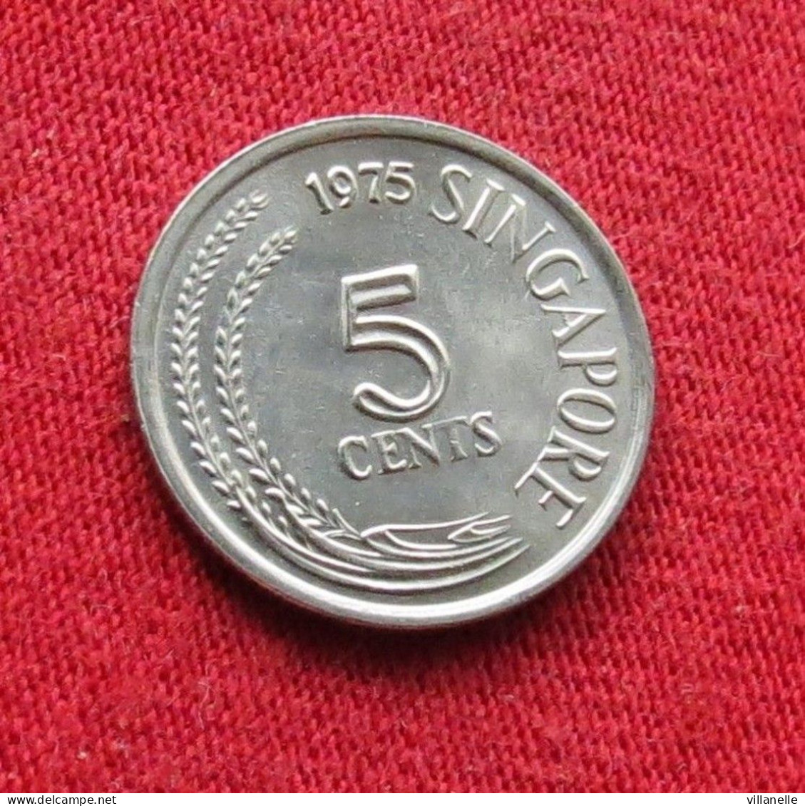 Singapore 5 Cents 1975 KM# 2 Lt 95 *VT Singapura Singapur Singapour - Singapore