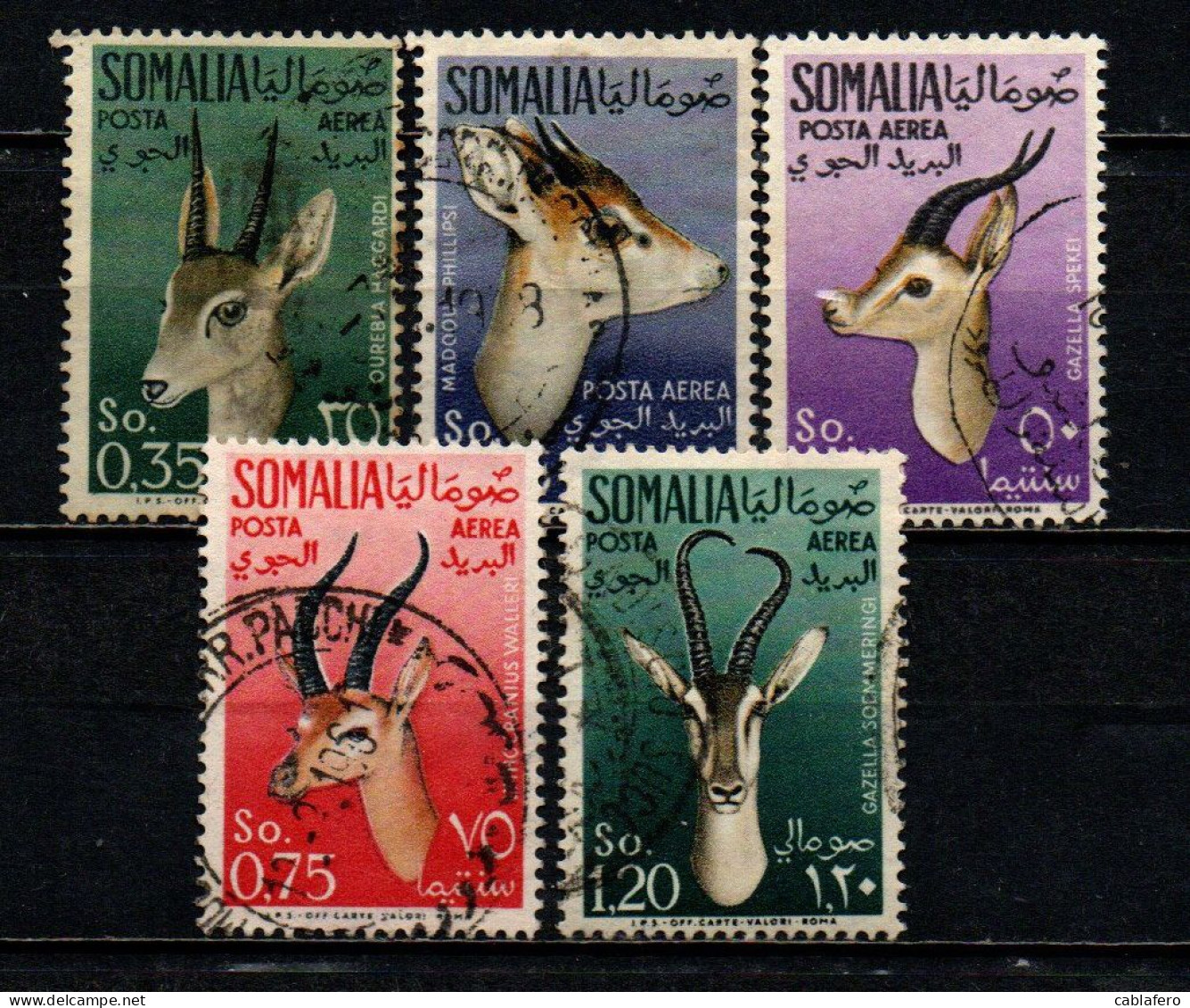 SOMALIA - AFIS - 1955 - ANIMALI AFRICANI - USATI - Somalië (AFIS)