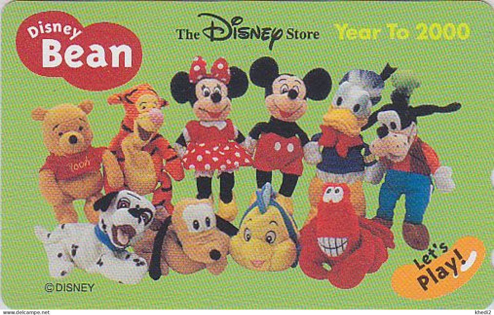TC NEUVE JAPON / 110-204937 - DISNEY STORE - * SERIE BEAN 2000 *  OURS WINNIE POOH  Movie JAPAN Free MINT Phonecard - Disney