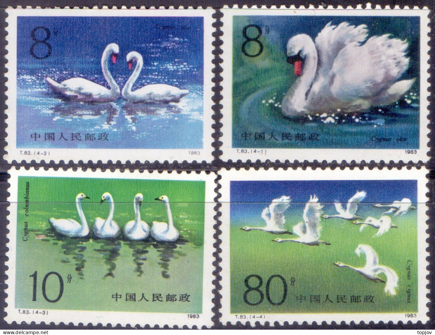 CHINA -  SWANS T.83 - **MNH - 1983 - Swans