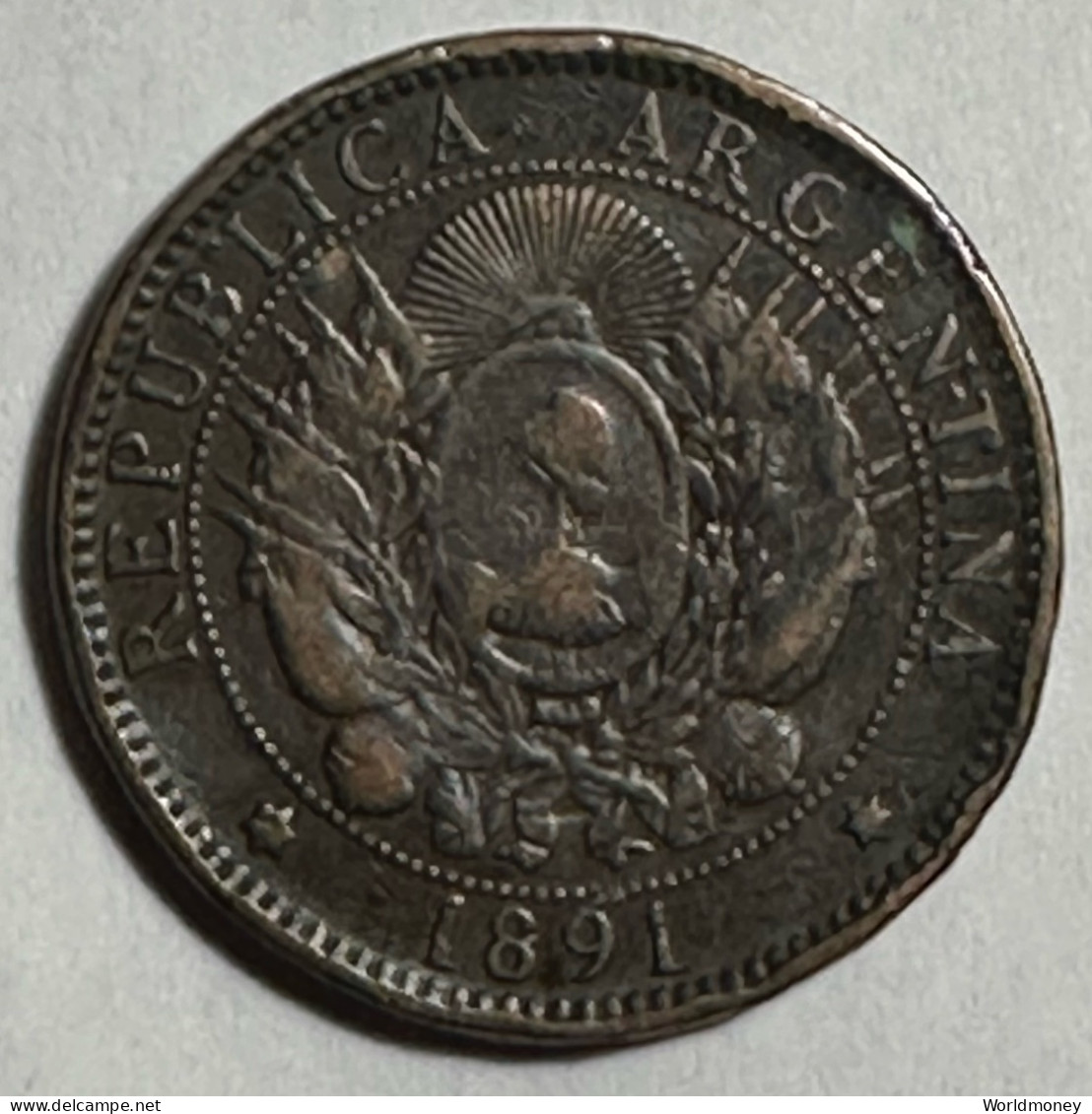 Argentina 2 Centavos 1891 - Argentina