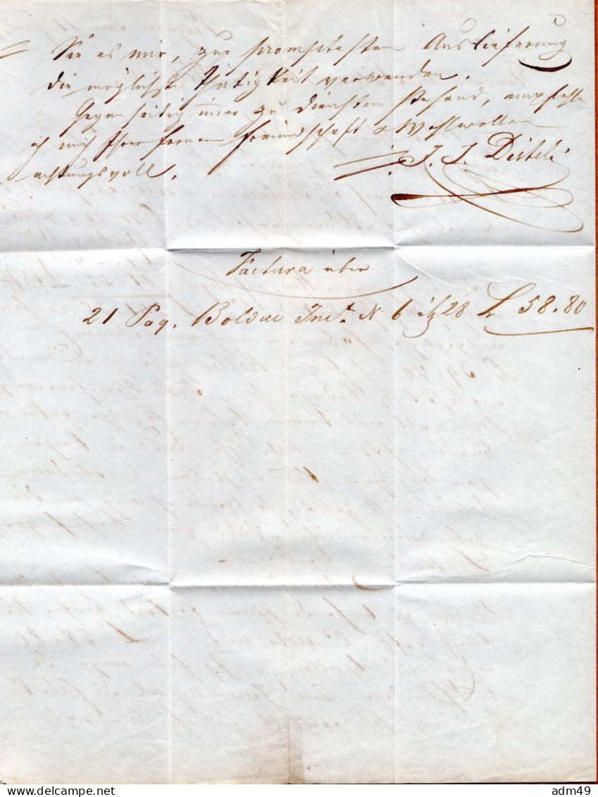 SCHWEIZ, Vorphilatelie 11/JANV/1850, LUZERN - ...-1845 Prefilatelia