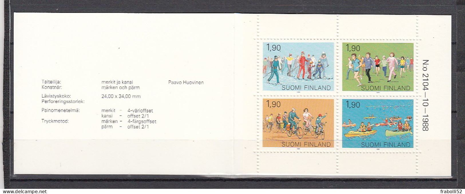 Finlandia Nuovi:  N. 1038-41  In Libretto ** - Booklets