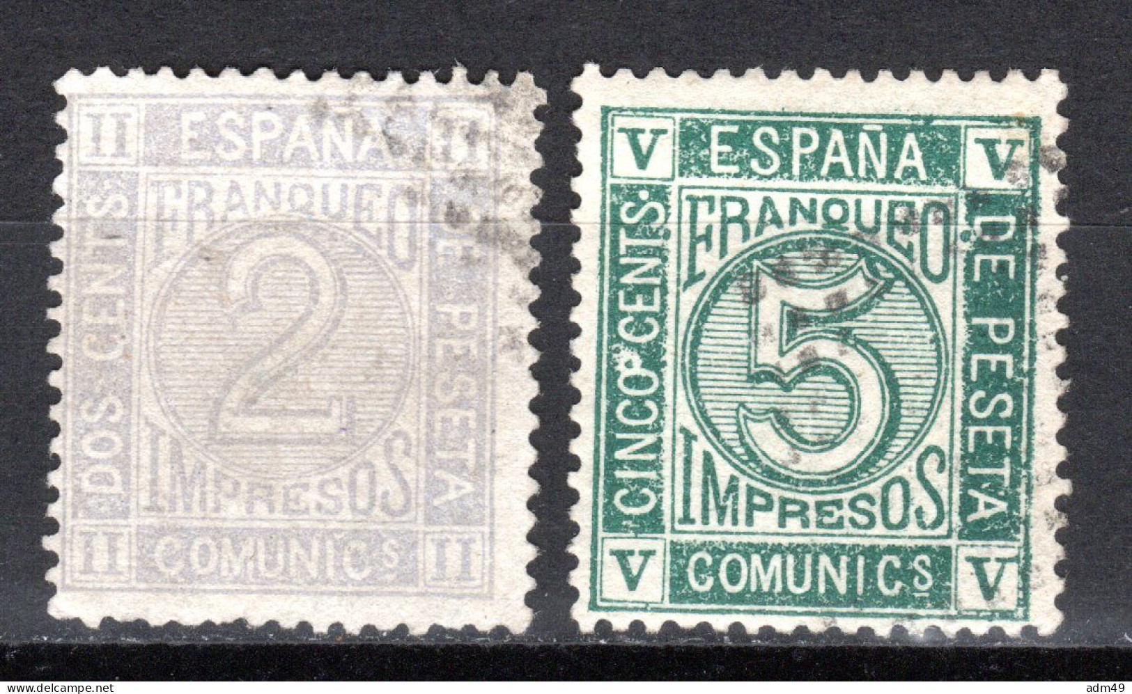 SPANIEN, 1872 Zeitungsmarken, Gestempelt - Gebruikt