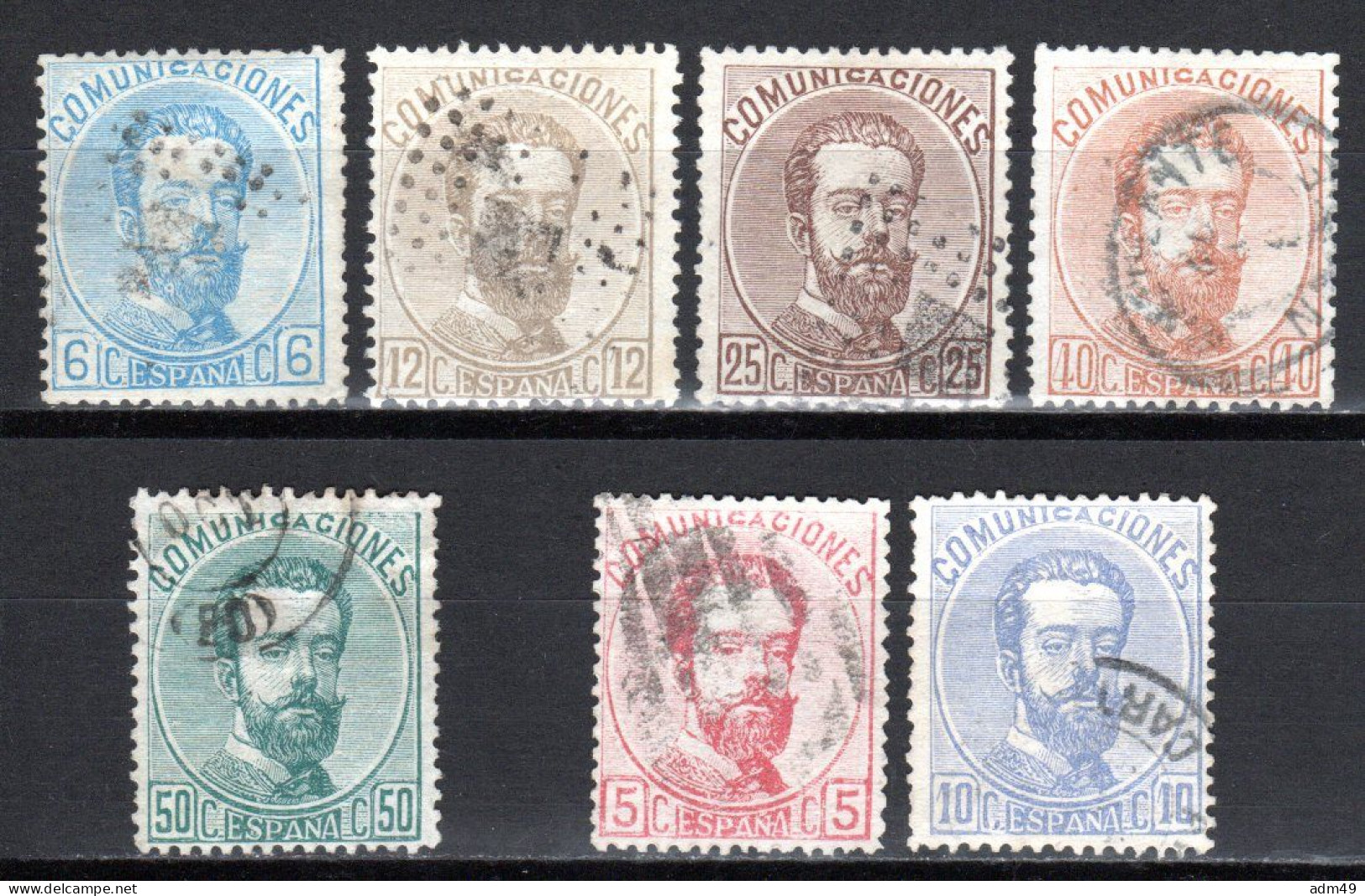 SPANIEN, 1872/73 Freimarken König Amadeo I., Gestempelt - Used Stamps