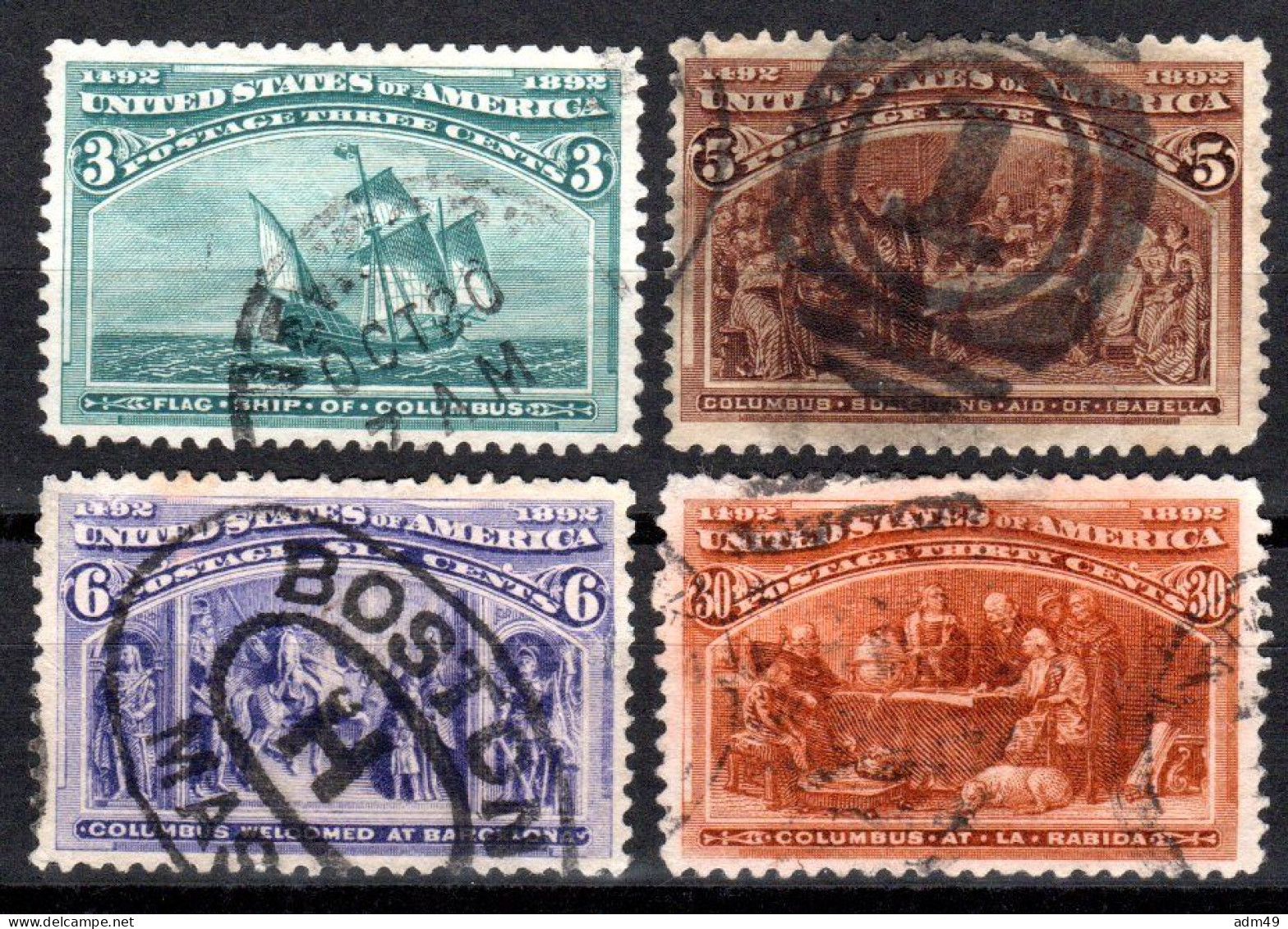 USA, 1893, Freimarken, Kolumbus-Weltausstellung Chicago, Gestempelt - Used Stamps