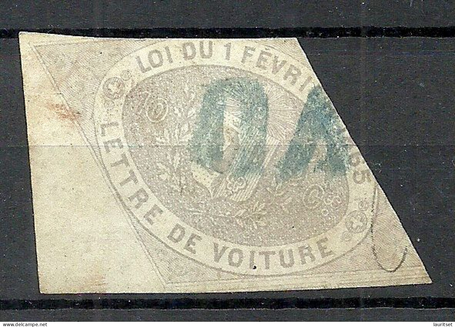 SCHWEIZ Switzerland 1865 Canton De Geneve Lettre De Voiture Imperforated O - 1843-1852 Timbres Cantonaux Et  Fédéraux