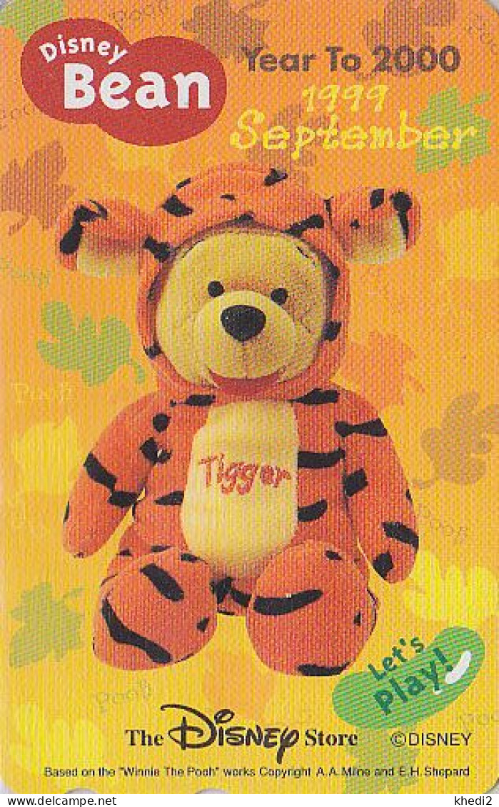 TC NEUVE JAPON / 110-208139 - DISNEY STORE SERIE BEAN WINNIE POOH 09/99 - Tiger Movie JAPAN MINT Free Pc / 3000 EX - Disney