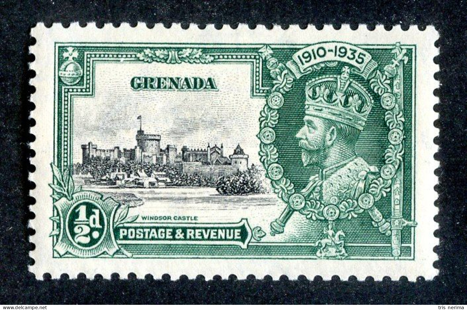 ( 159-Jub )  1935 Scott #124 M* (offers Welcome) - Grenada (...-1974)