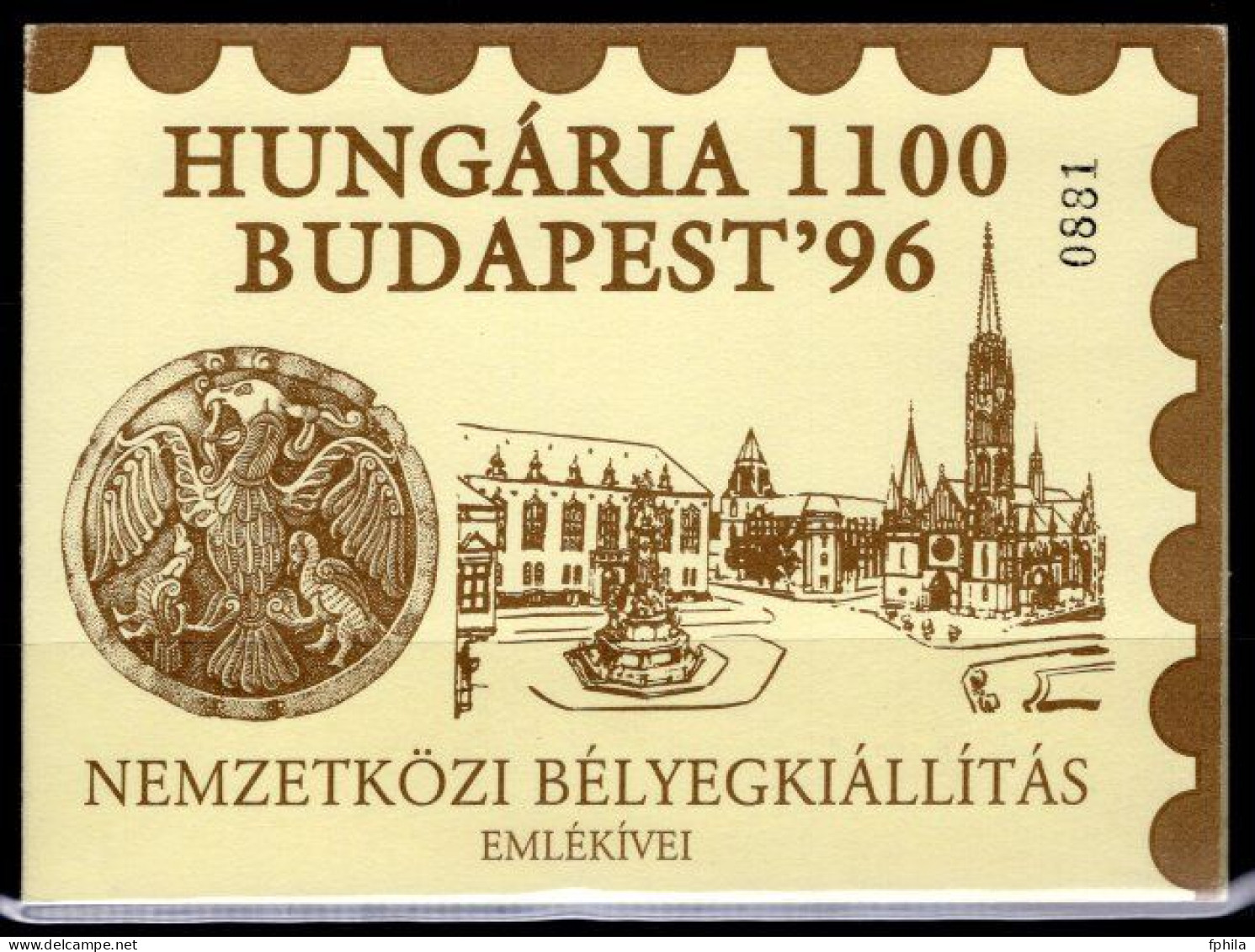 1996 HUNGARY 1100 YEAR BUDAPEST EXHIBITION MILLECENTENARIUM 2x SOUVENIR SHEETS IN SPECIAL FOLDER MNH ** - Commemorative Sheets