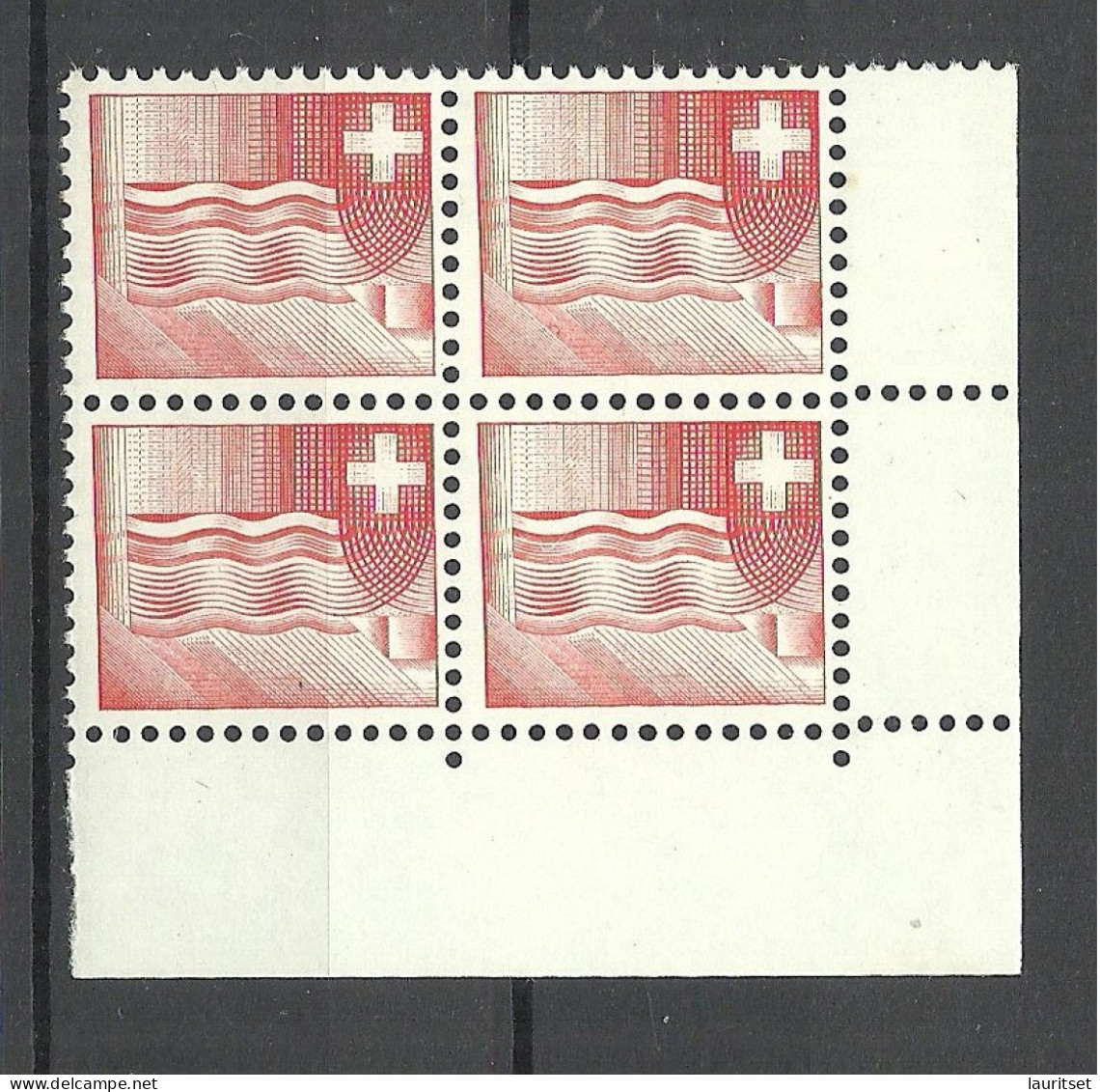 SCHWEIZ Switzerland 1964 Essay Druckprobe Muster As 4-block MNH - Abarten