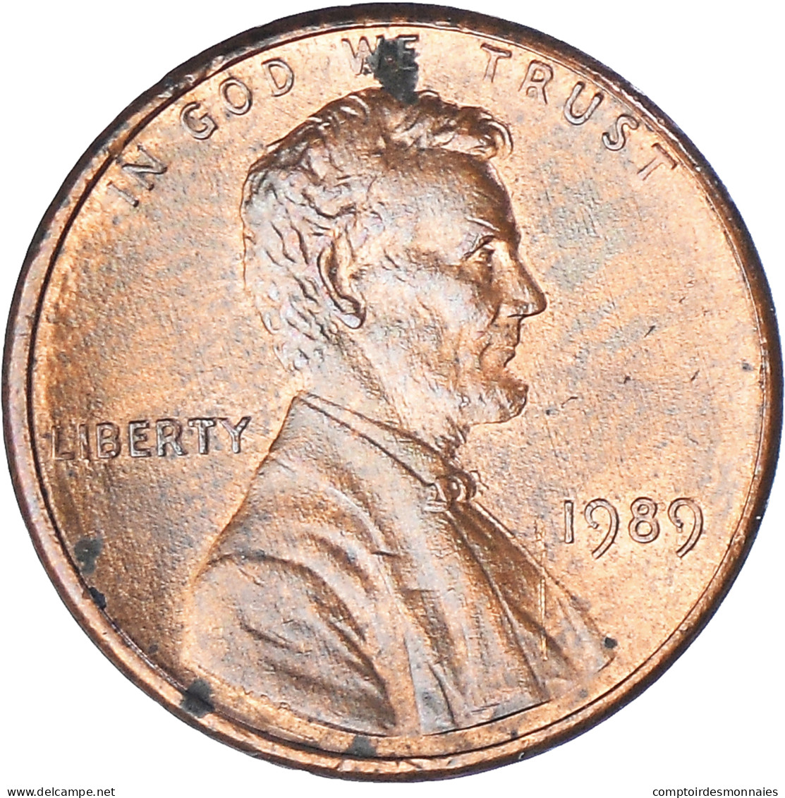 Monnaie, États-Unis, Lincoln Cent, Cent, 1989, U.S. Mint, Philadelphie, TTB - 1959-…: Lincoln, Memorial Reverse