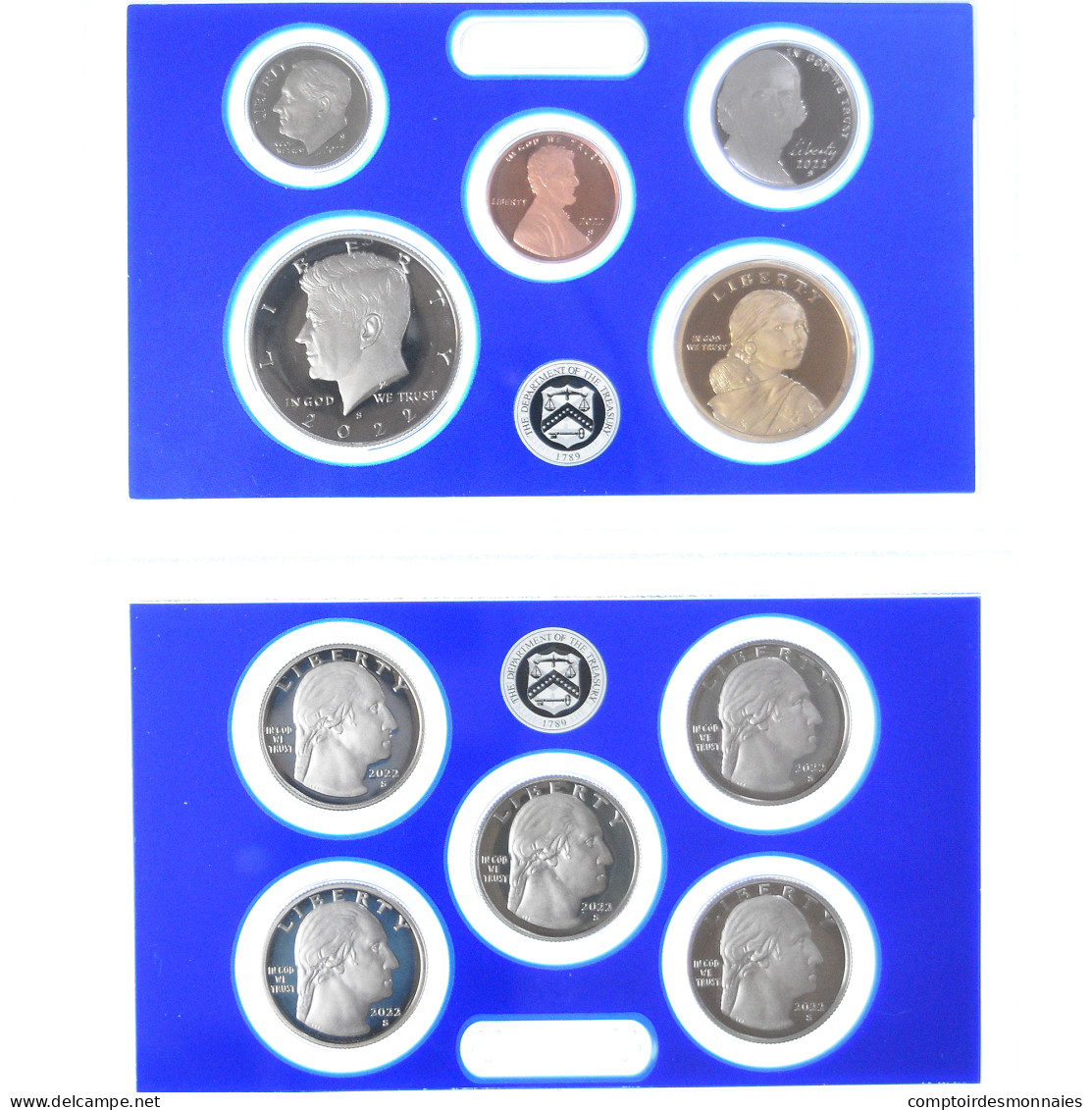 Monnaie, États-Unis, 2 Coffrets - 10 Monnaies, 2022, San Francisco, FDC - Proof Sets