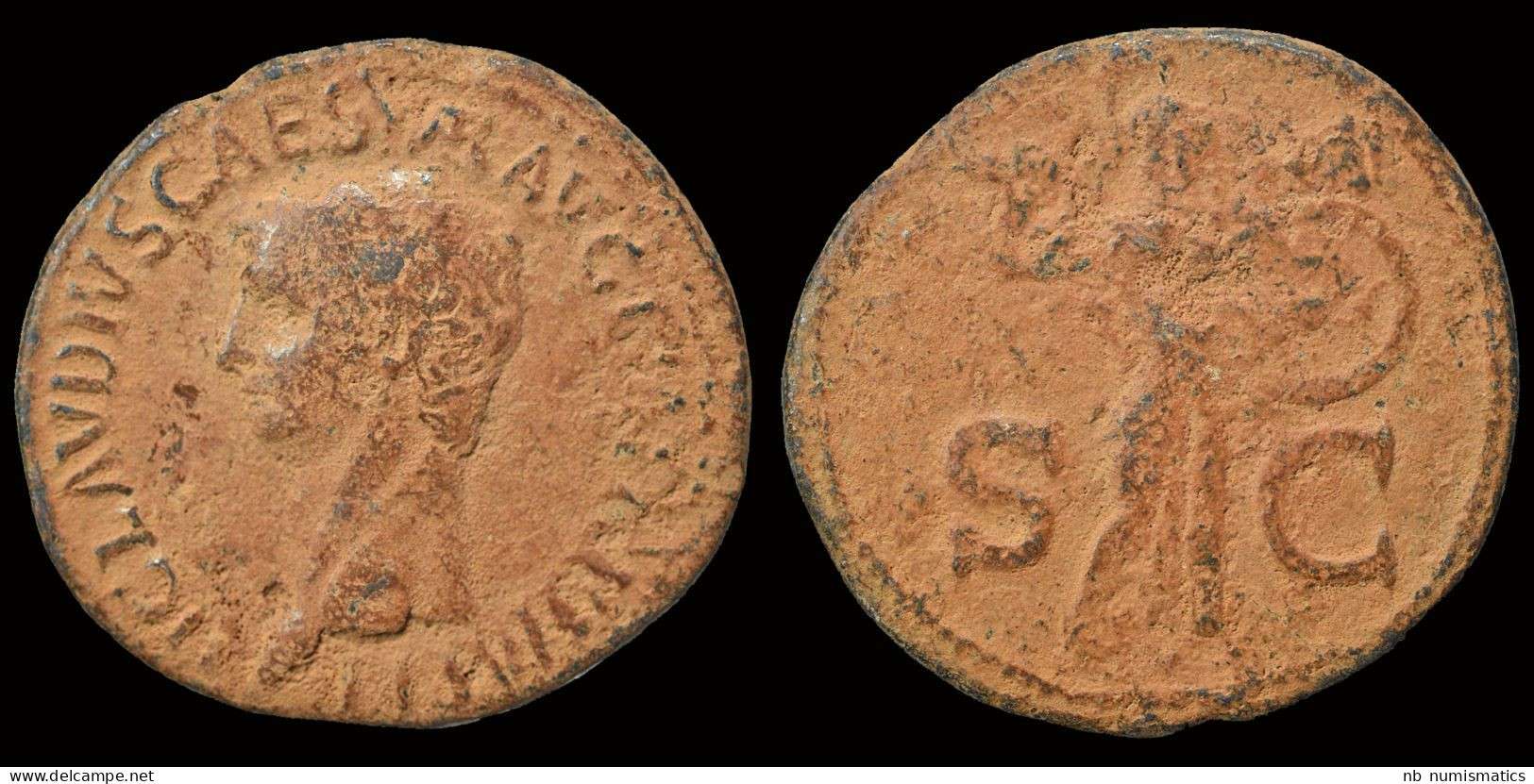 Claudius AE As Minerva Advancing Right - The Julio-Claudians (27 BC Tot 69 AD)
