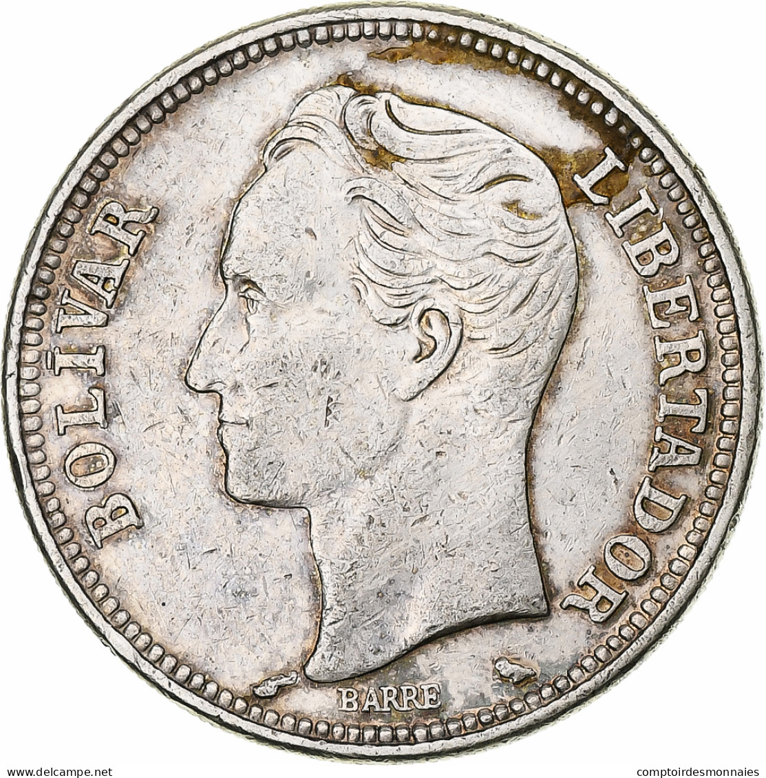 Monnaie, Venezuela, 2 Bolivares, 1960, TTB+, Argent, KM:A37 - Venezuela