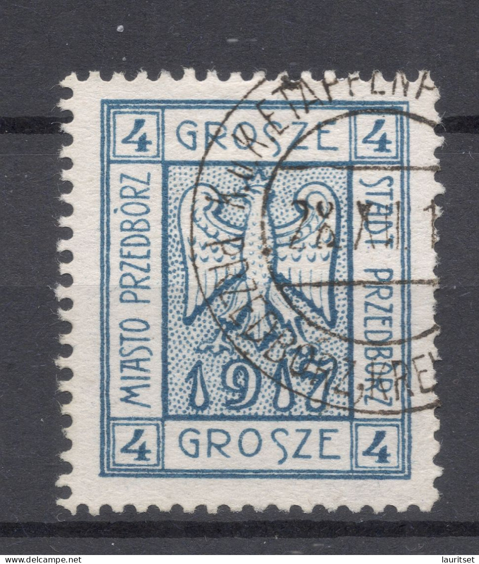 FAUX FAKE Poland 1917 Przedborz Michel 2 A O K. U. K. Etappenpostamt Przedborz Kreis Konsk 28.12.1917 FÄLCHUNG ? - Unused Stamps