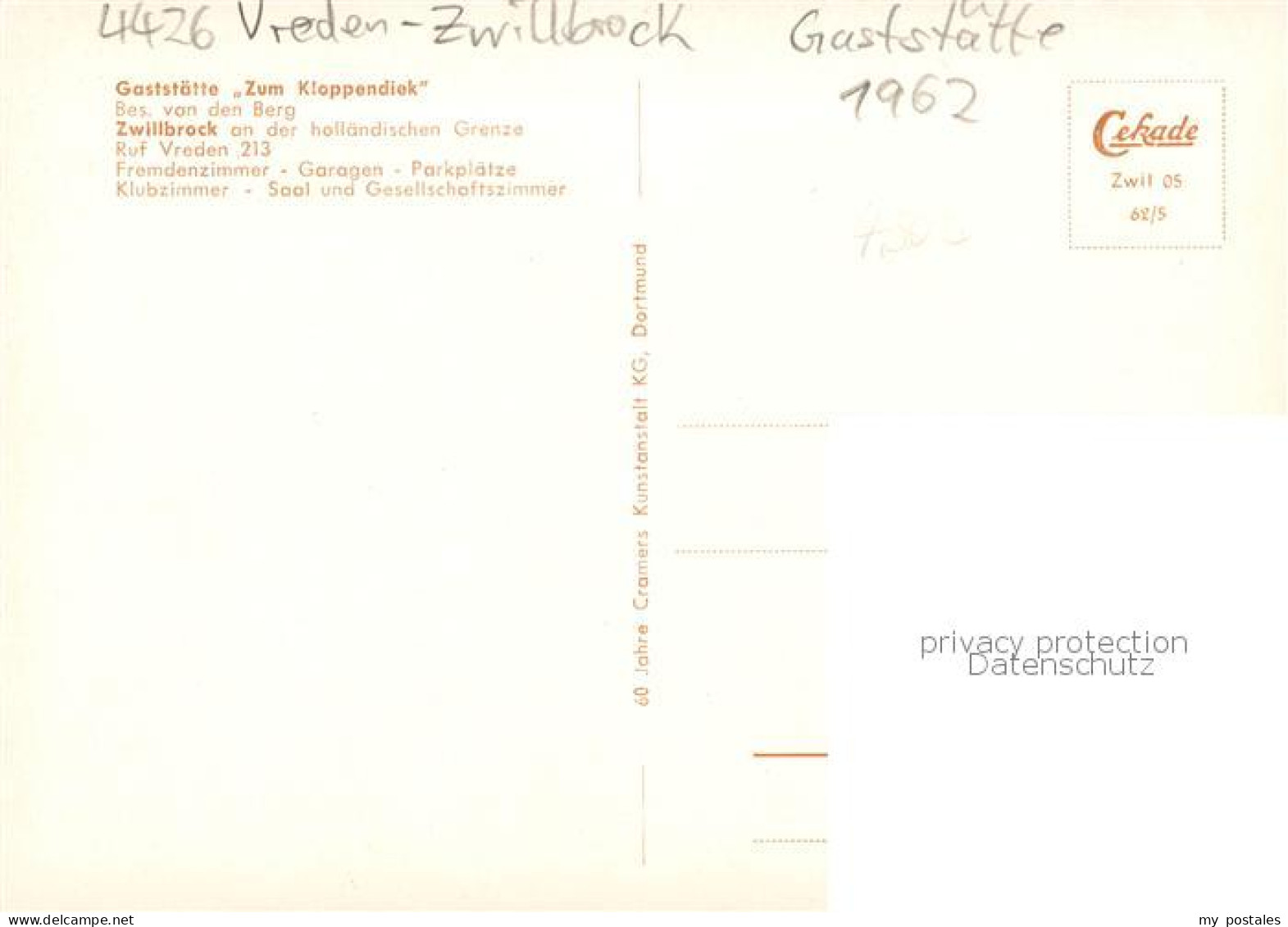 73864965 Zwillbrock Gaststaette Zum Kloppendiek Gastraeume Bar Zwillbrock - Vreden