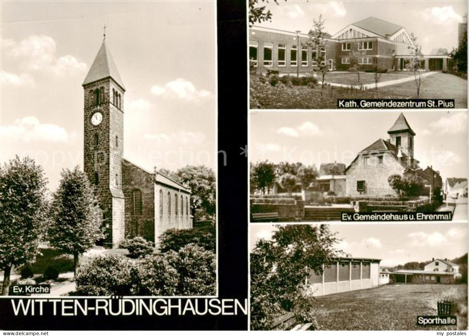 73864952 Ruedinghausen Witten Ev Kirche Kath Gemeindezentrum St Pius Ehrenmal Sp - Witten