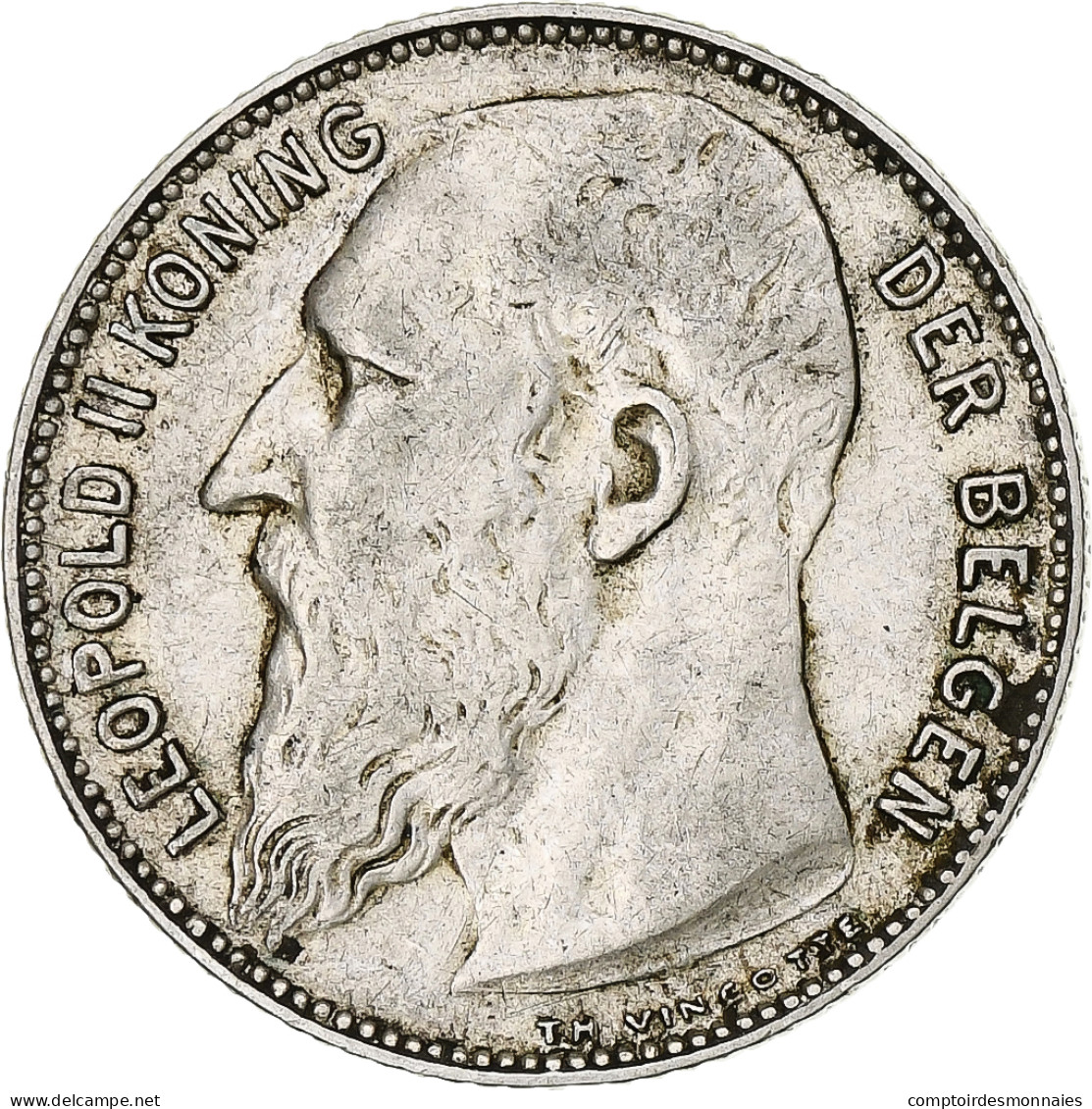 Monnaie, Belgique, Leopold II, Franc, 1909, TB+, Argent, KM:57.1 - 1 Franc