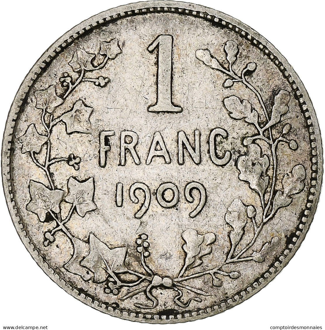 Monnaie, Belgique, Franc, 1909, TB, Argent, KM:57.1 - 1 Franc