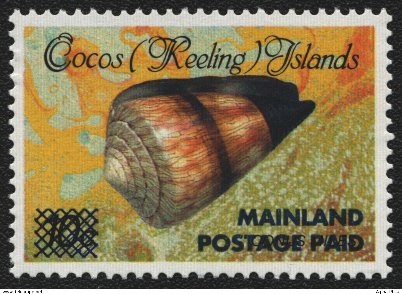 Kokos-Inseln 1990 - Mi-Nr. 240 II ** - MNH - Meeresschnecken / Marine Snails - Cocos (Keeling) Islands