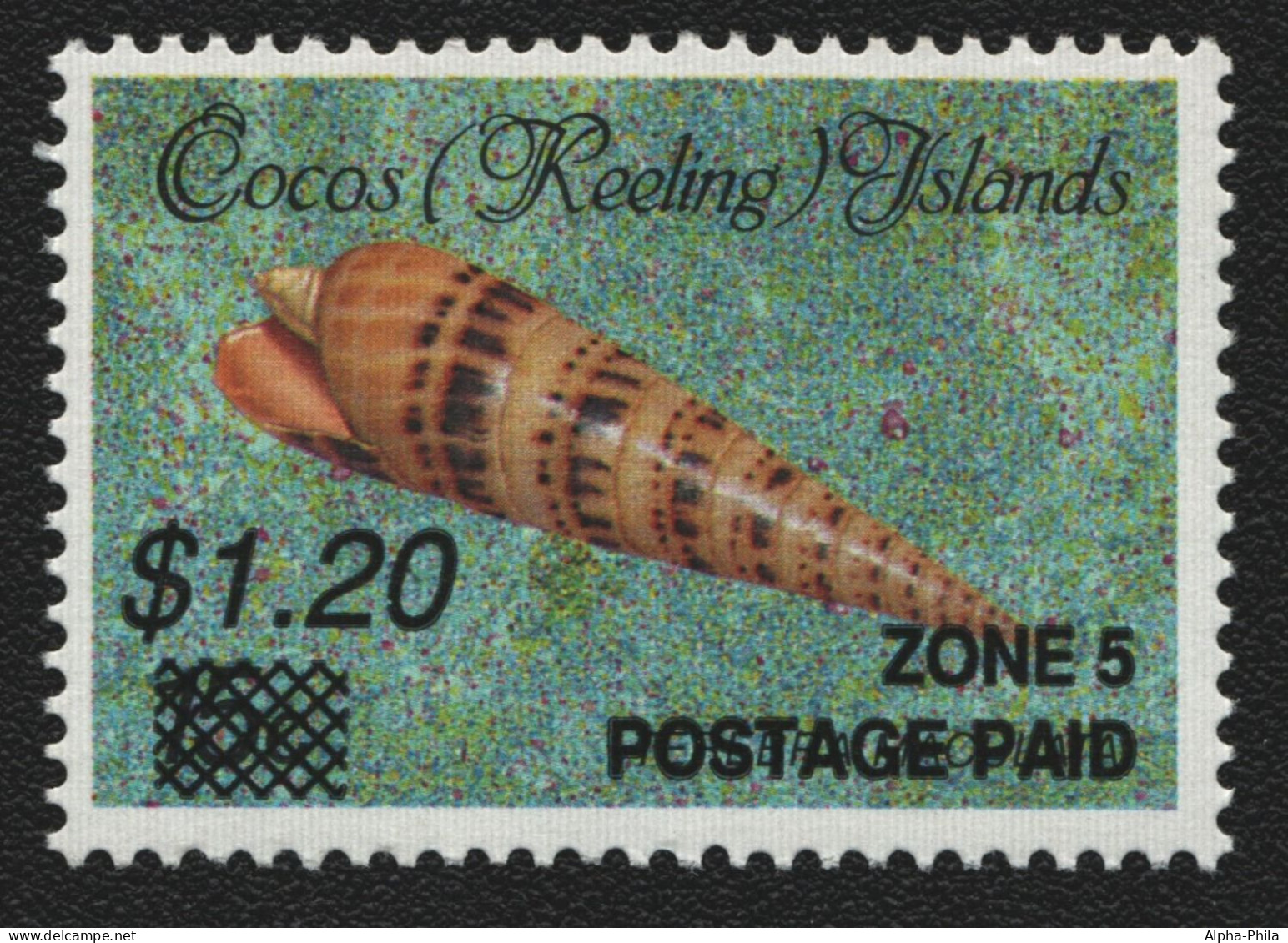 Kokos-Inseln 1991 - Mi-Nr. 244 ** - MNH - Meeresschnecken / Marine Snails (II) - Cocos (Keeling) Islands