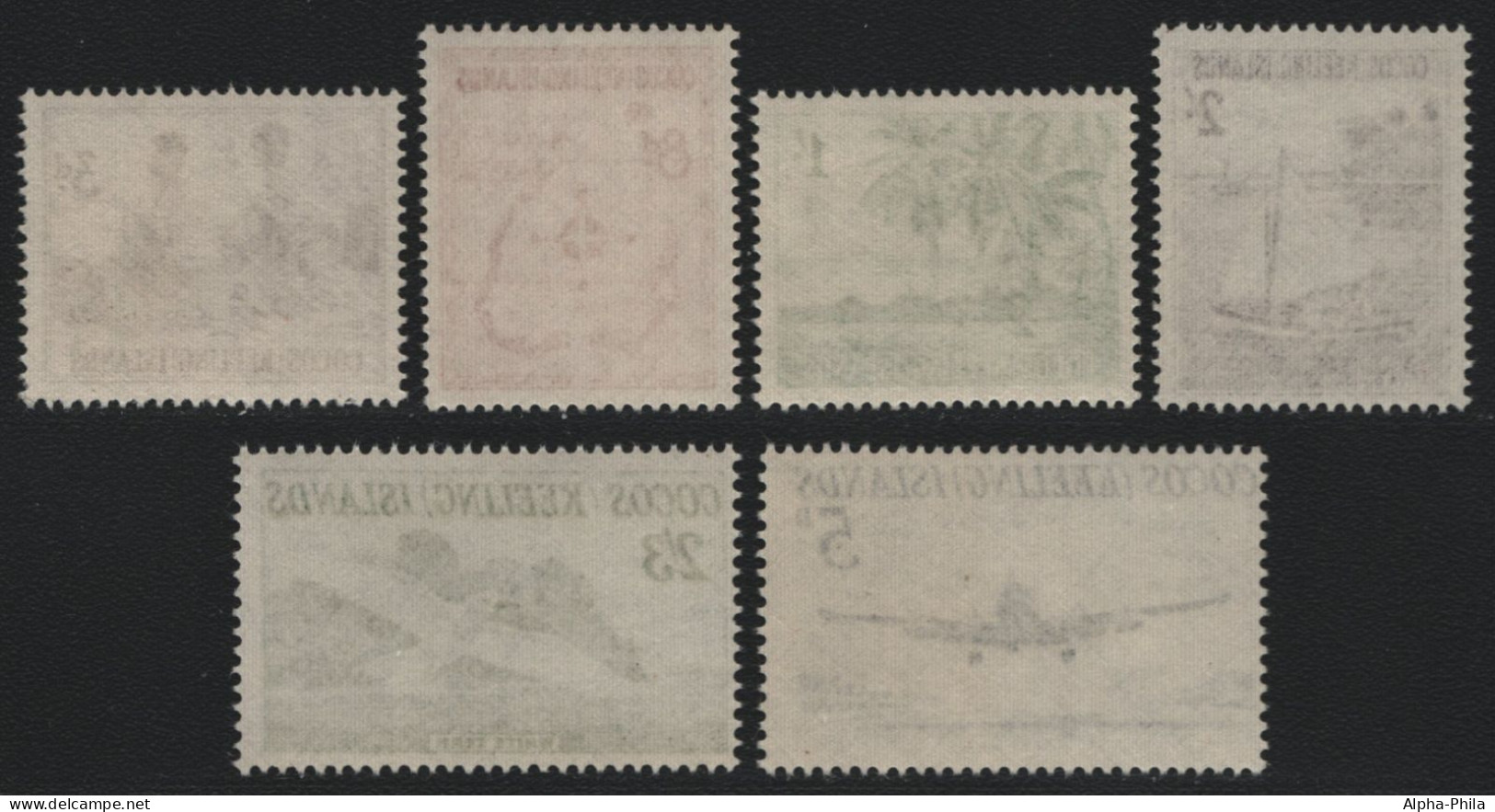 Kokos-Inseln 1963 - Mi-Nr. 1-6 ** - MNH - Freimarken / Definitives (V) - Cocos (Keeling) Islands