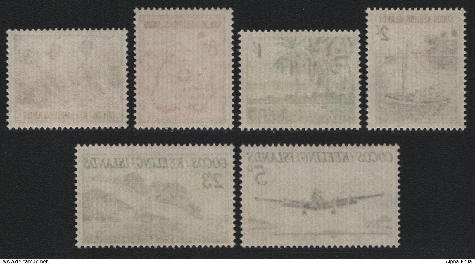 Kokos-Inseln 1963 - Mi-Nr. 1-6 ** - MNH - Freimarken / Definitives (III) - Cocos (Keeling) Islands