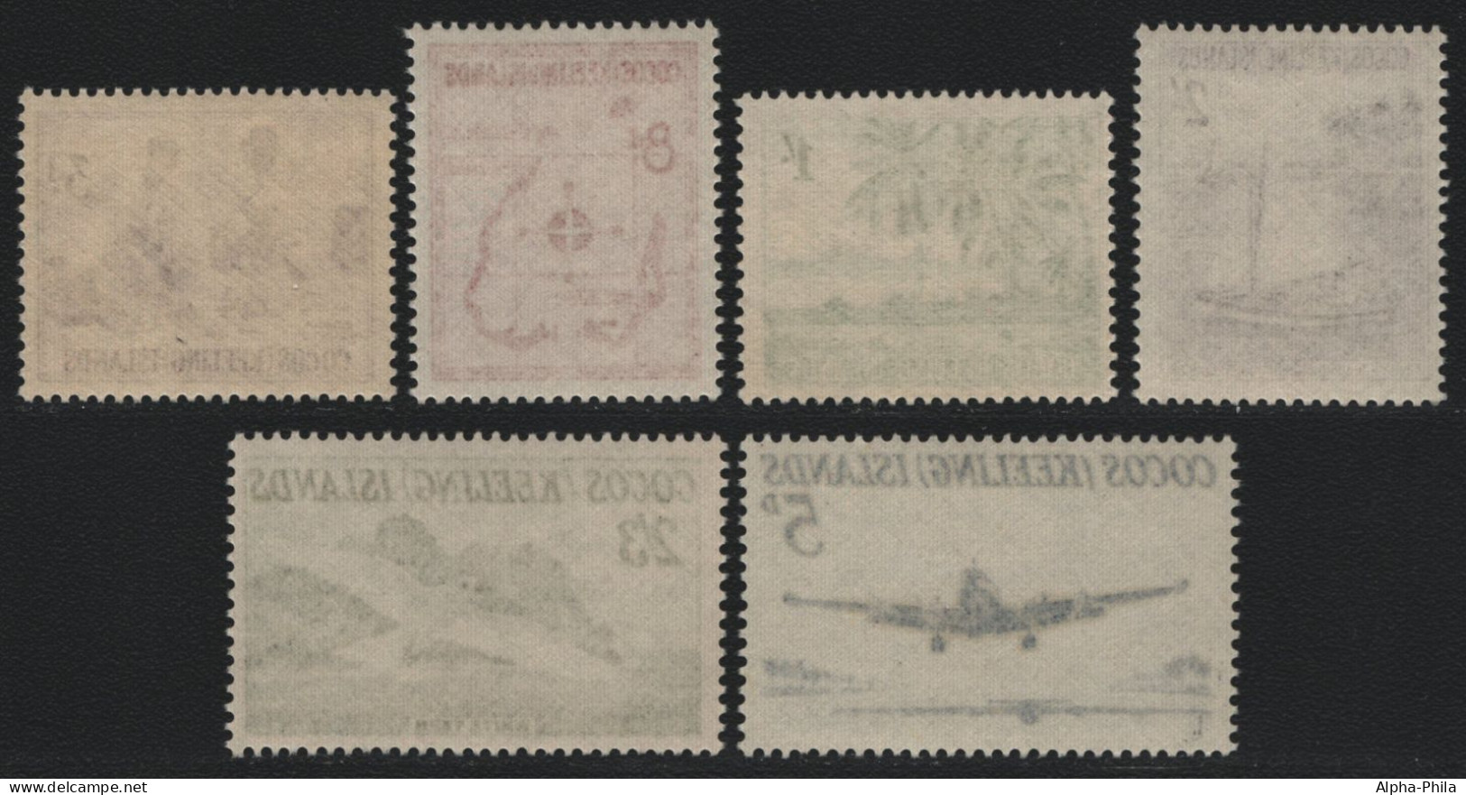 Kokos-Inseln 1963 - Mi-Nr. 1-6 ** - MNH - Freimarken / Definitives (IV) - Cocos (Keeling) Islands