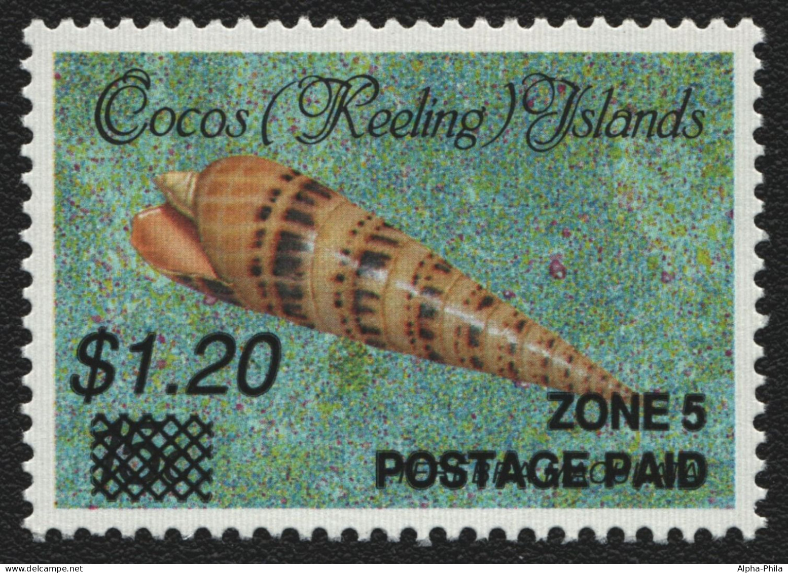 Kokos-Inseln 1991 - Mi-Nr. 244 ** - MNH - Meeresschnecken / Marine Snails (III) - Kokosinseln (Keeling Islands)