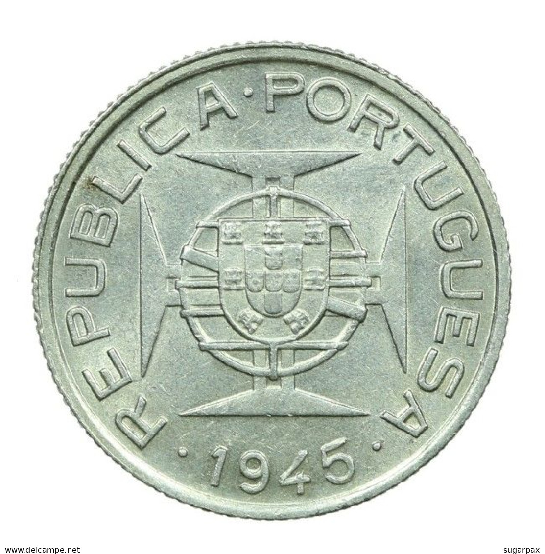 TIMOR - 50 Avos - 1945 - KM 7 - A.G. 03.01 - SILVER - PORTUGUESE COLONY - Timor