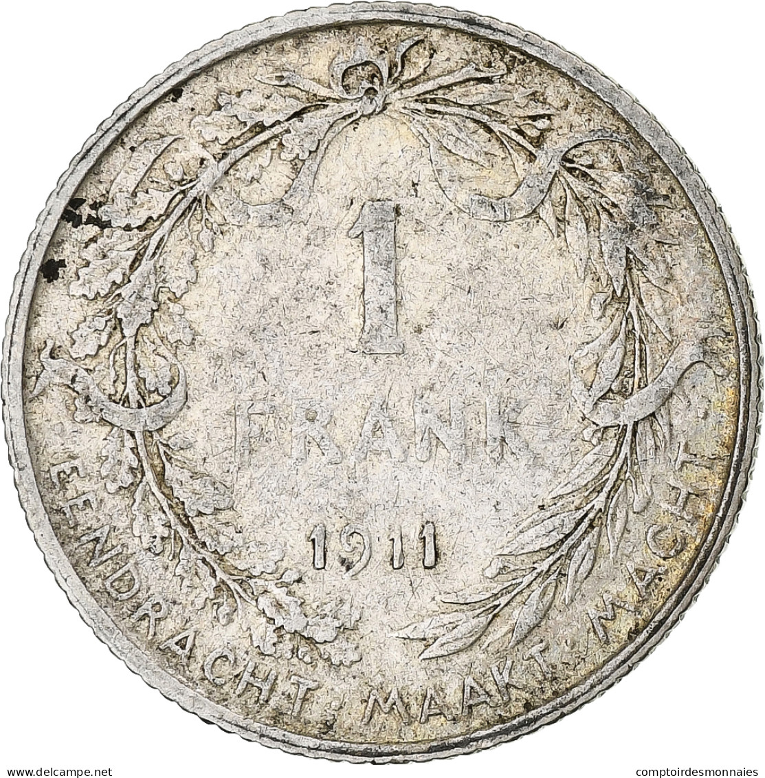 Monnaie, Belgique, Franc, 1911, TB, Argent, KM:72 - 1 Franc