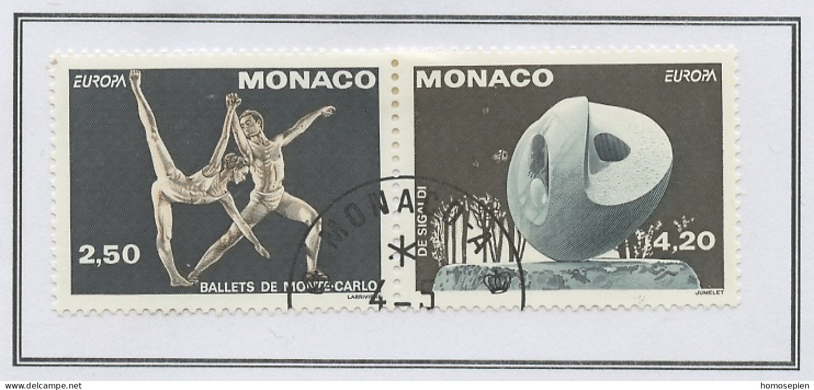 Monaco 1993 Y&T N°1875a à 1876a - Michel N°2120C à 2121C (o) - EUROPA - K13*12,5 - Se Tenant - Used Stamps