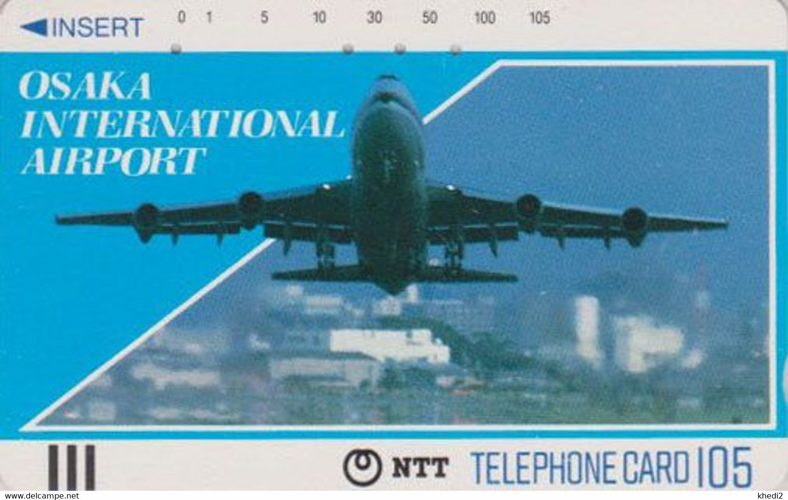 Télécarte Ancienne JAPON / NTT 330-049 - AVION / Kansai Airport - AIRPLANE JAPAN Front Bar Phonecard Balken TK - Vliegtuigen