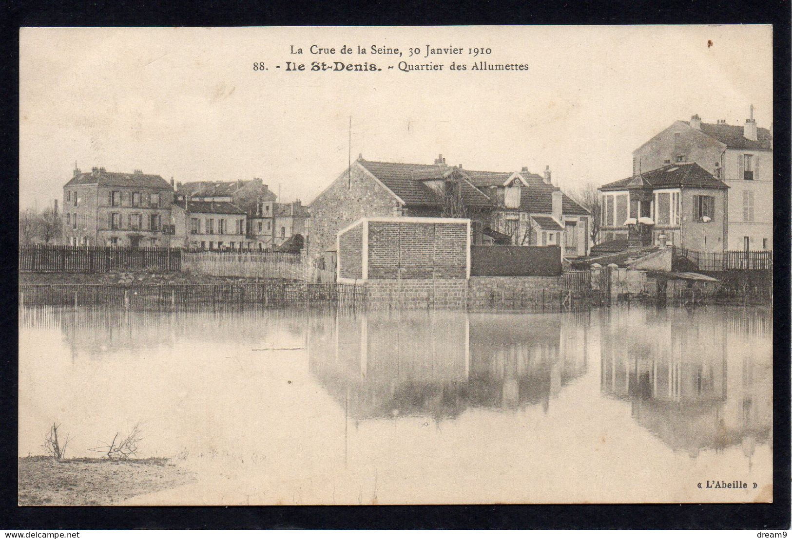 93 ILE SAINT DENIS - Crue De La Seine 1910 - Quartier Des Allumettes - L'Ile Saint Denis