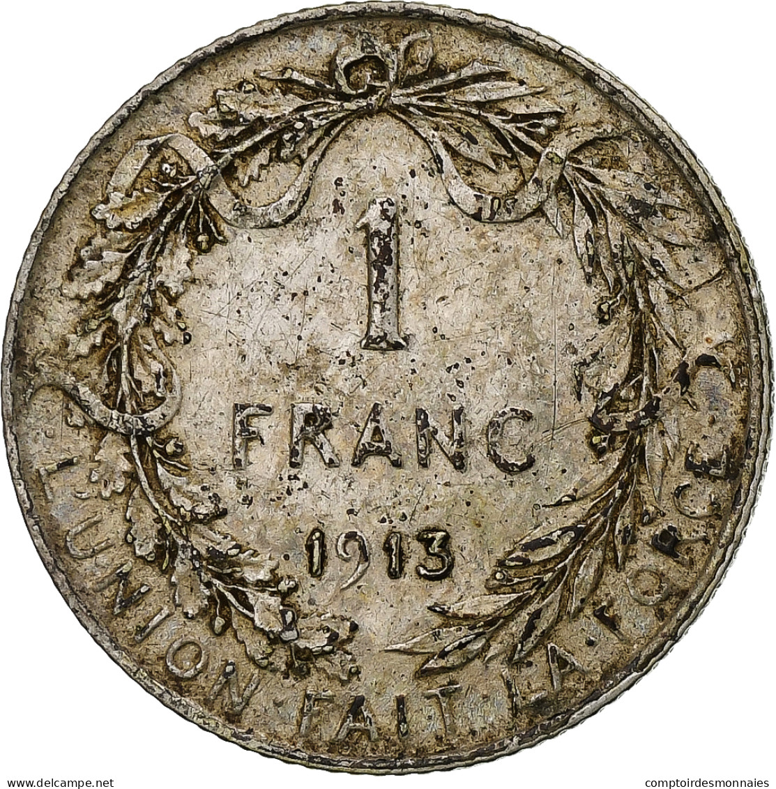 Monnaie, Belgique, Franc, 1913, TB, Argent, KM:72 - 1 Frank