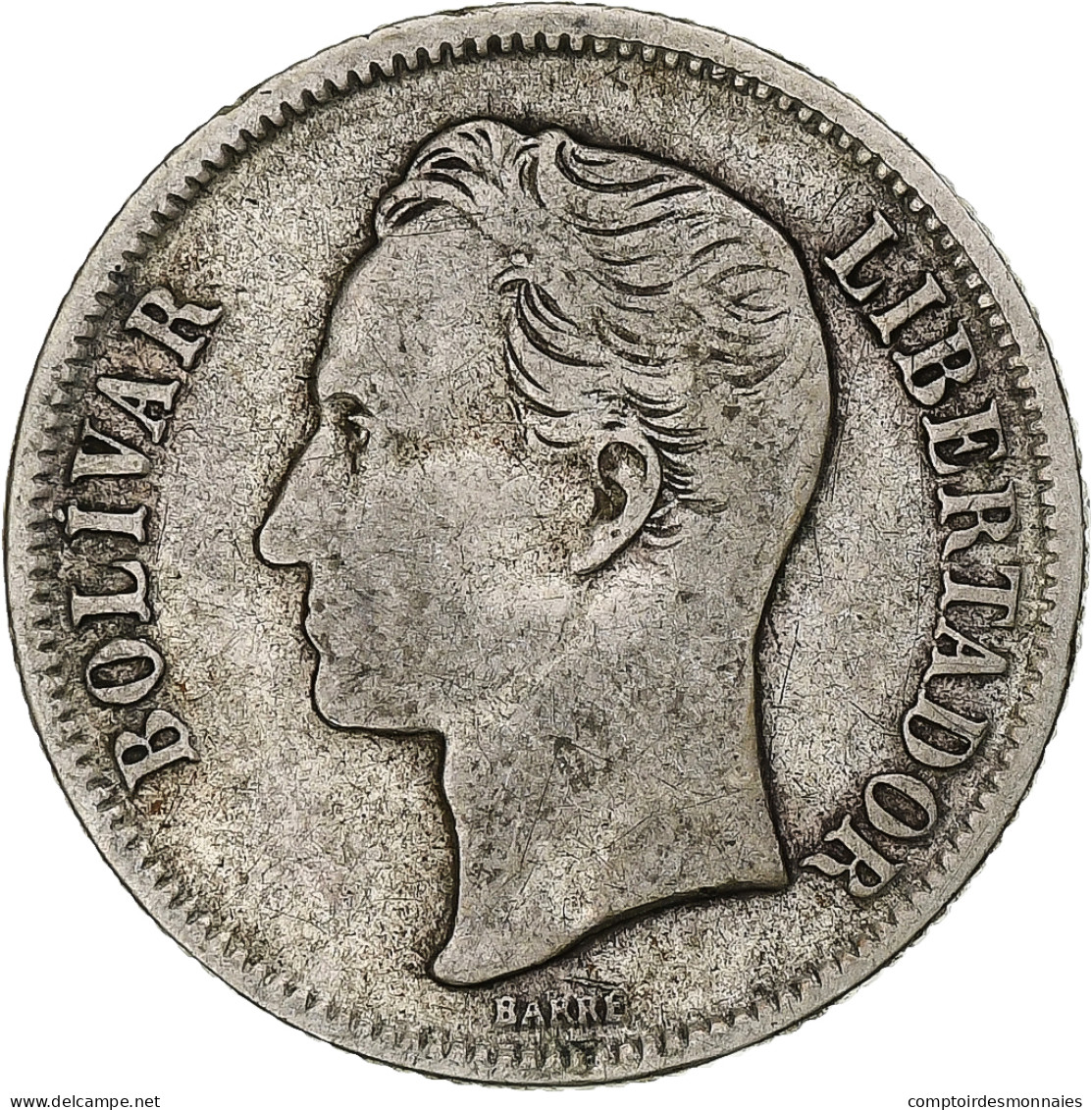 Monnaie, Venezuela, Bolivar, 1954, Philadelphie, TB+, Argent, KM:37 - Venezuela