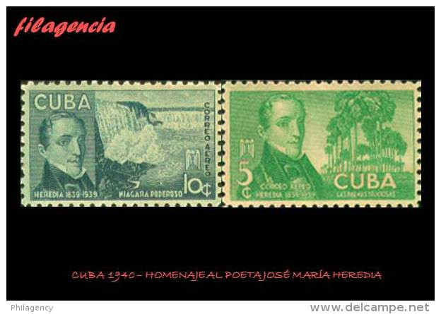 CUBA MINT. 1940-06 HOMENAJE AL POETA JOSÉ MARÍA HEREDIA - Ongebruikt