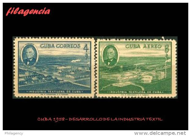 CUBA MINT. 1958-02 DESARROLLO DE LA INDUSTRIA TEXTIL EN CUBA - Ungebraucht