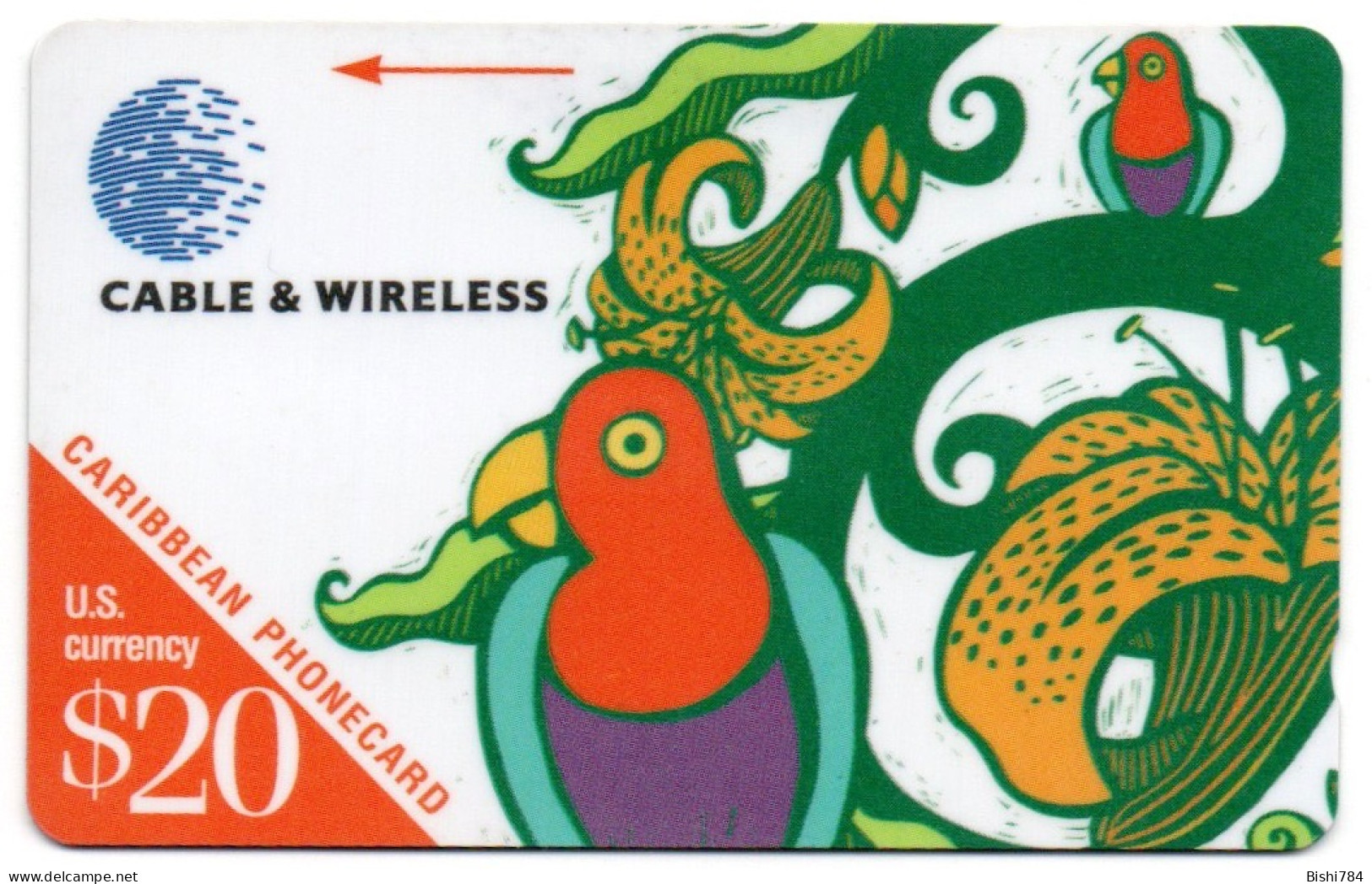 Caribbean General Card (St. Lucia) - Parrot - 213BCAC - Santa Lucía