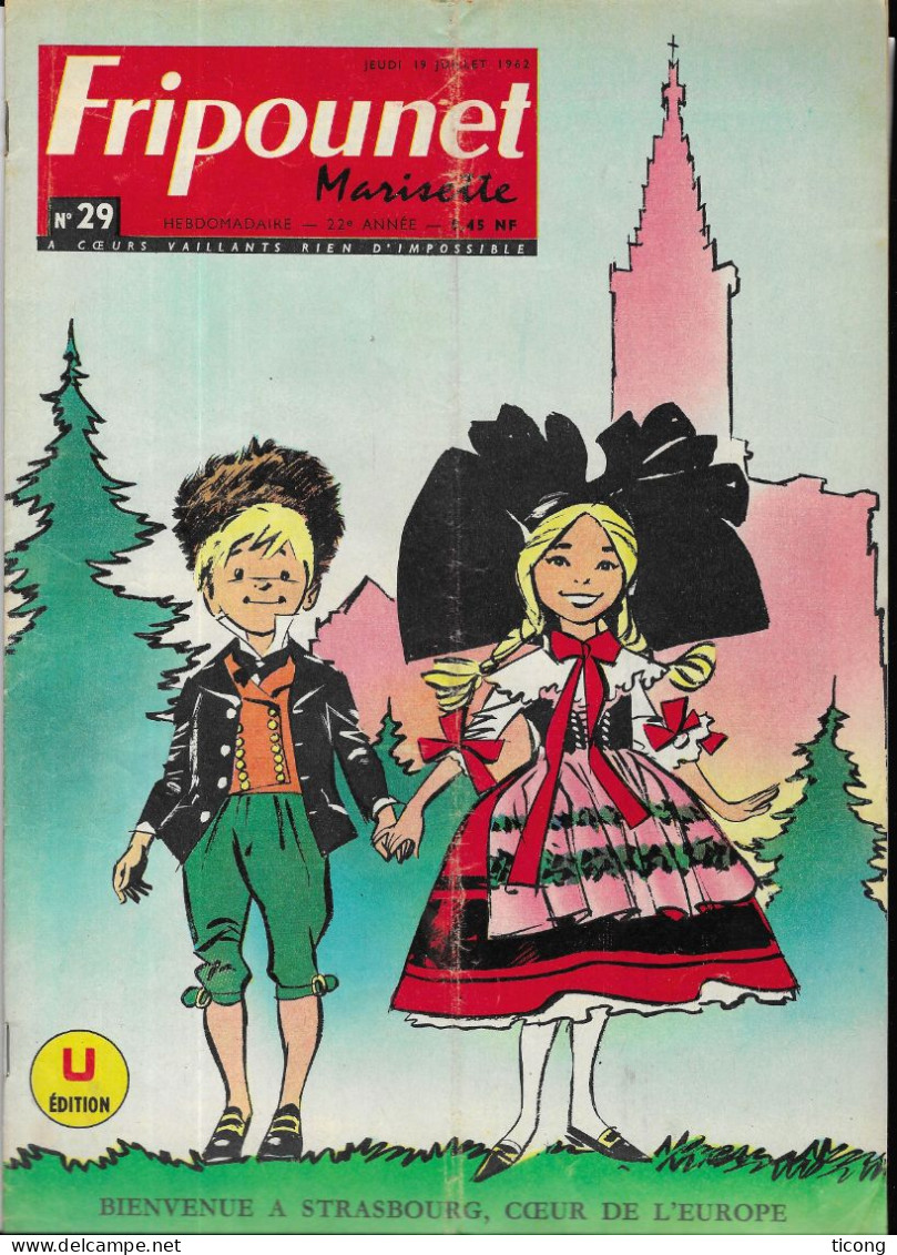 FRIPOUNET ET MARISETTE BD 1962 - LES PINGOUINS, ONESIME ET CATHERINE DE CLAUDE DUBOIS, LA VERITABLE AVENTURE DU FAR WEST - Fripounet