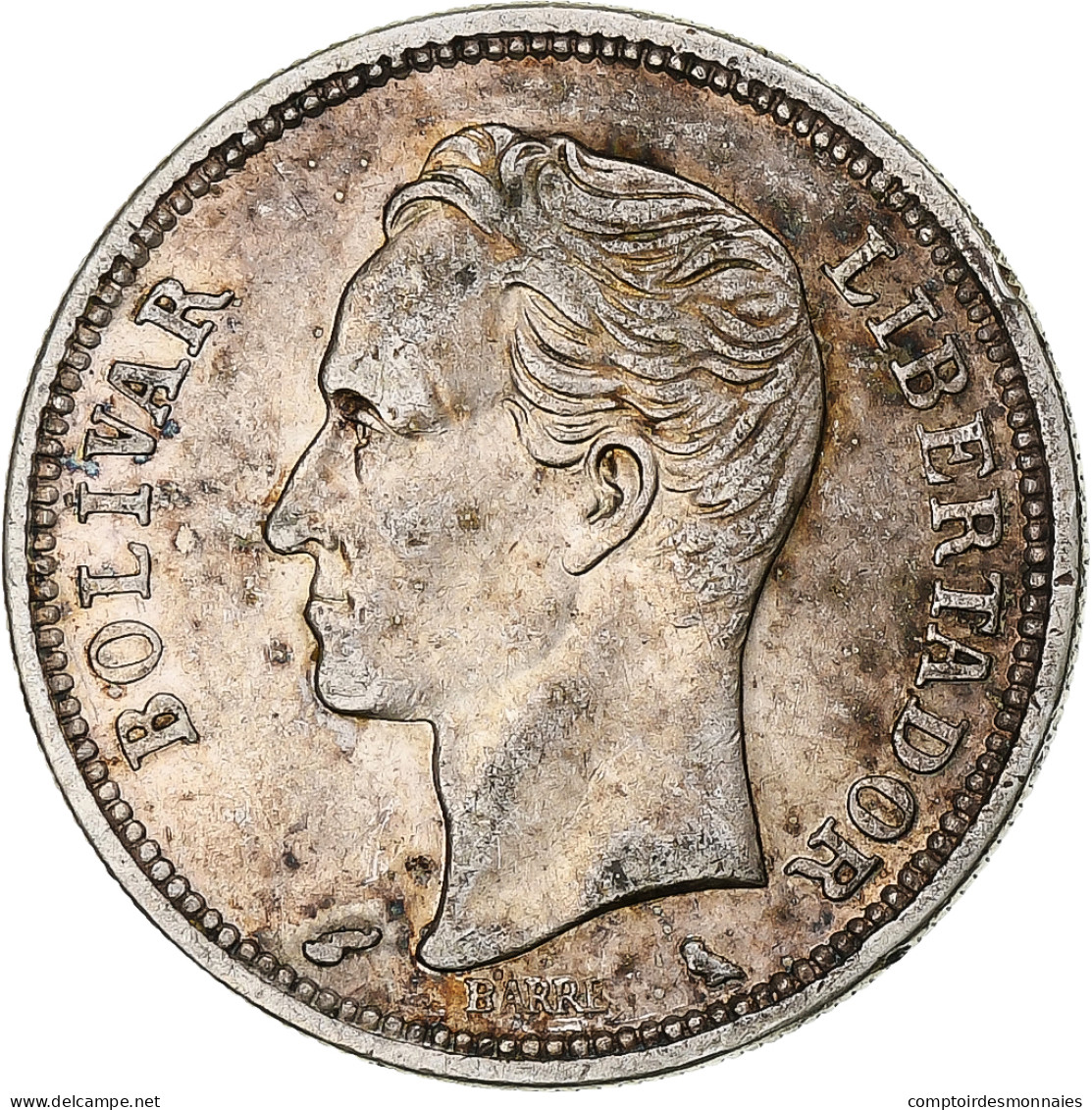 Monnaie, Venezuela, Bolivar, 1960, TTB+, Argent, KM:37a - Venezuela