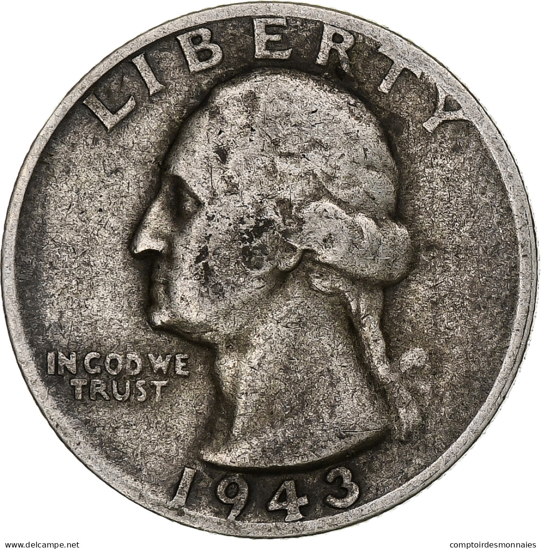 Monnaie, États-Unis, Washington Quarter, Quarter, 1943, San Francisco - 1932-1998: Washington