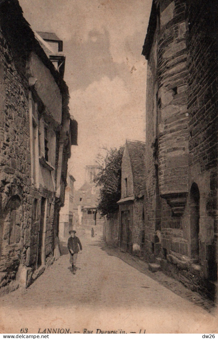 Lannion (Côtes-du-Nord) La Rue Duguesclin - Carte LL N° 63 - Lannion
