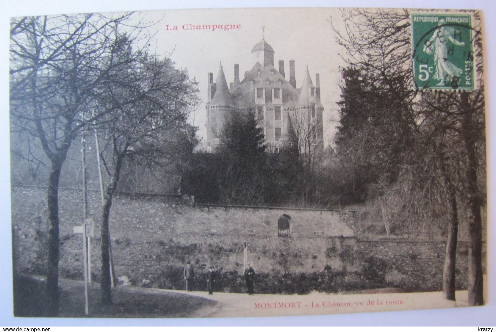 FRANCE - MARNE - MONTMORT - Le Chateau Vu De La Route - 1908 - Montmort Lucy