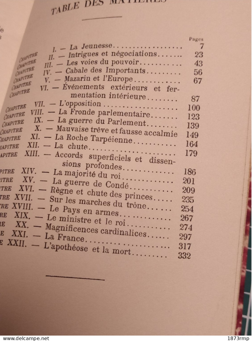 MAZARIN, AUGUSTE BAILLY - Français