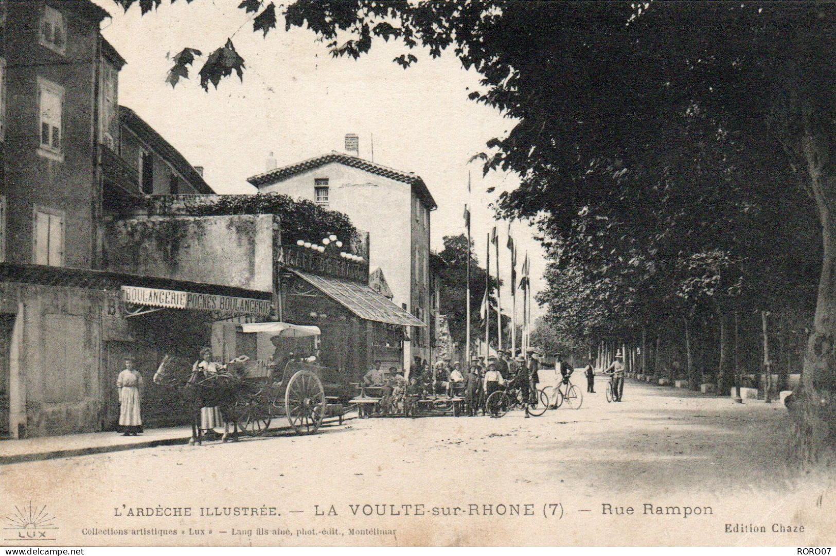 07 Ardèche Très Beau Plan La VOULTE SUR RHONE Rue Rampon - La Voulte-sur-Rhône